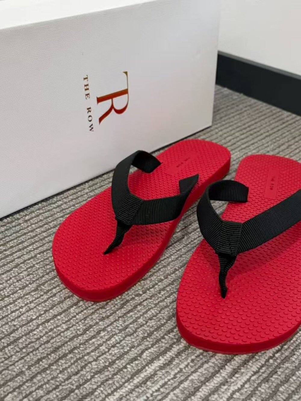 The Row Red and Black Sandals